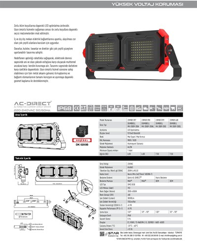 DUMBBELL MX Serisi Led Projektör IP68