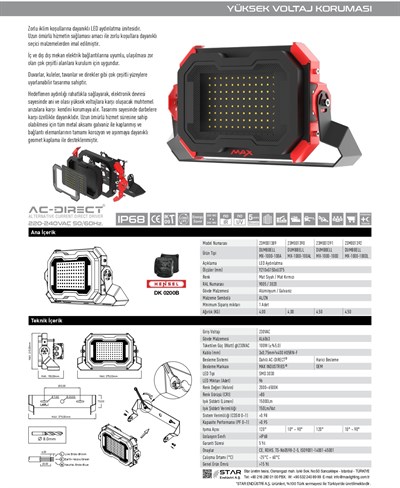 DUMBBELL MX Serisi Led Projektör IP68