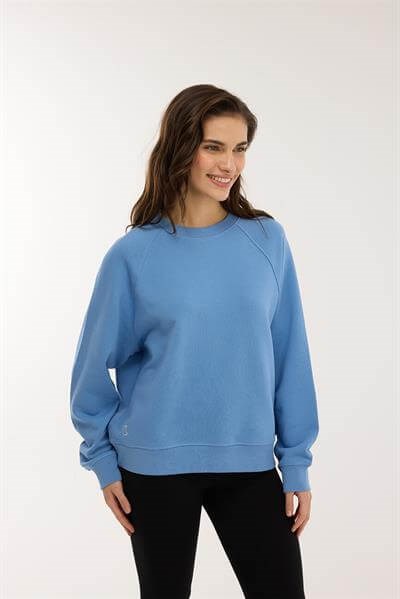 %100 Organik Pamuk Sweatshirt / Mavi