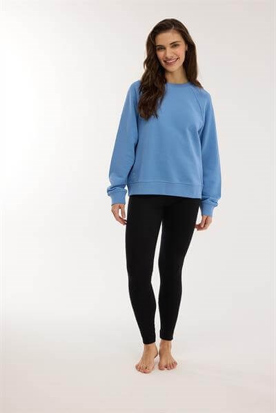 %100 Organik Pamuk Sweatshirt / Mavi