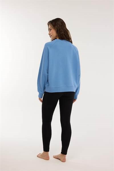 %100 Organik Pamuk Sweatshirt / Mavi