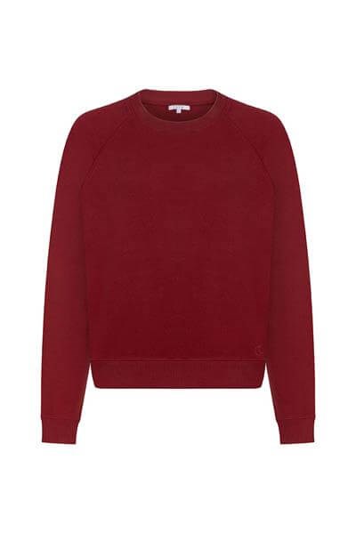 %100 Organik Pamuk Sweatshirt / Vişne