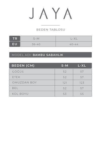 EDA Robe Bambu Sabahlık / Siyah
