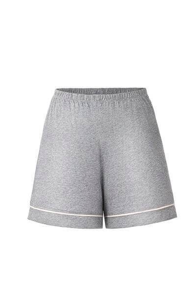 Bambu Şortlu Pijama Takımı / Gri Melanj