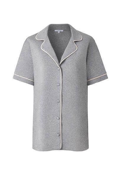 Bambu Şortlu Pijama Takımı / Gri Melanj