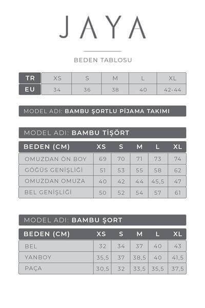 Bambu Şortlu Pijama Takımı / Krem