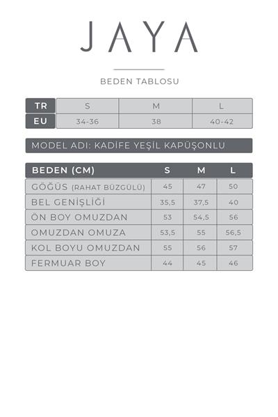 Kadife Kapüşonlu Eşofman Üstü / Yeşil