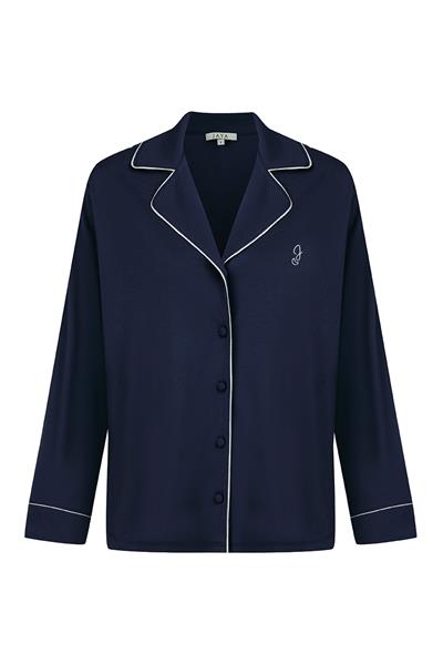 Modal Biyeli Cepli Pijama Takımı / Lacivert