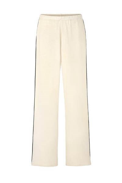 Modal Biyeli Uzun Kollu Pijama Takımı / Krem
