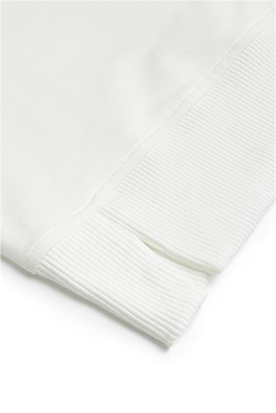 Pamuklu Sweatshirt / Beyaz