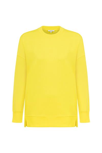 Pamuklu Sweatshirt / Neon Sarı