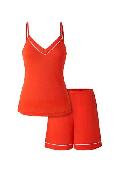 Tencel™ Askılı Pijama Takımı / Turuncu