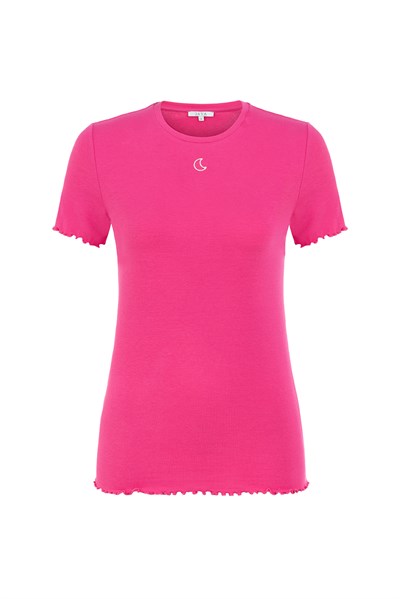 Viskon Ribana Kısa Şortlu Pijama Takımı / Pembe