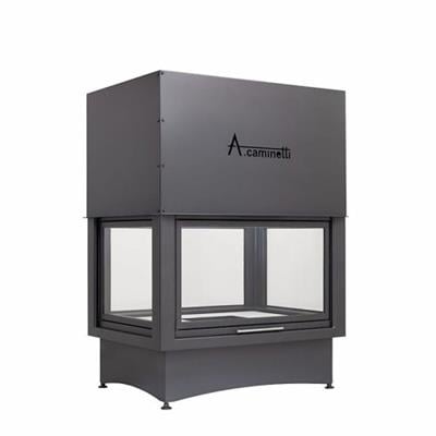 A.CAMINETTI CRYSTAL 80 ECO 3 TARAFI AÇIK ŞÖMİNE HAZNESİ