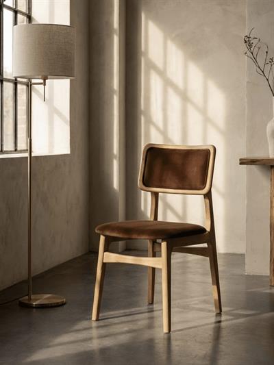 Ladin Natural Kahverengi Döşemeli Sandalye