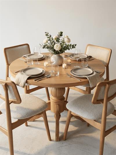 Nora Ahşap Masa Takımı 100x100cm