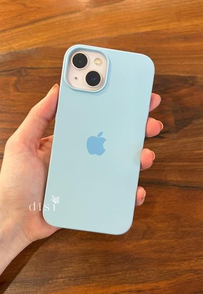 Açık Mavi Baskı Logo İçi Kadife Lansman Telefon Kılıf