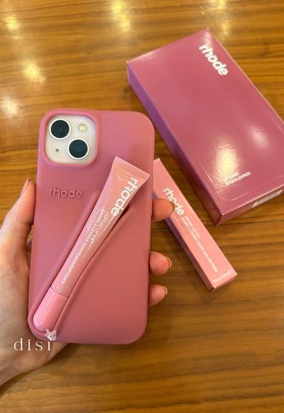 Gül Kurusu Rhode Logolu Telefon Kılıfı Kapak + Gloss + Kutu