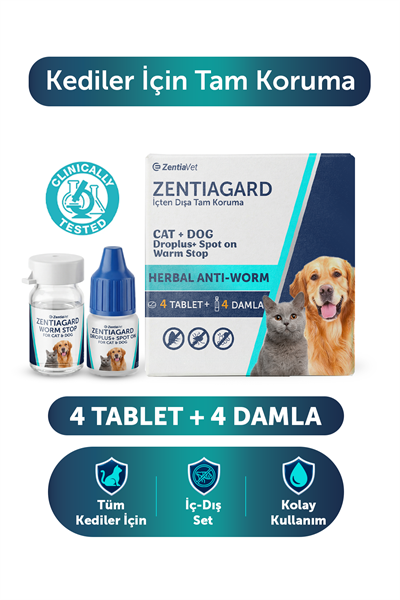 İc Dis Parazit Kedi Pire Kene Damlası Kediler İçin Bitkisel Damla Yağı Tablet İç Dış Damlası