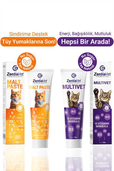 Kedi Malt Paste Multivet Kedi Maltı Kedi Vitamini Multivitamin Malt Macun Kediler için 100gr