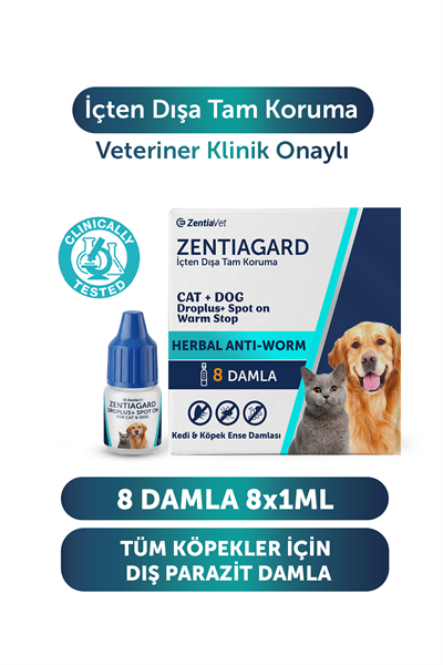 Köpek Dış Parazit Ense Deri Damlası Köpek Bit Kene Pire Anti Parazit Uzaklaştırıcı Bitkisel 8 Tüp Damla