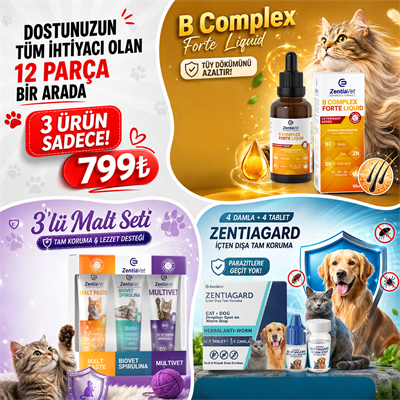 Malt Seti (Maltpaste 100 gr – Multivet 100 gr – Biovet 100 gr) Kedi Ense Damlası 4 Tablet 4 Damla Kedi Tüy Döküm Önleyici 50 ml