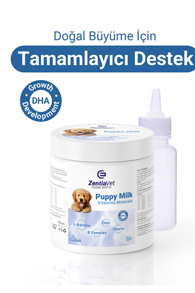Puppy Mılk 200 gr Köpek Süt Tozu Anne Sütü Destekli (HAMİLE VE YAVRU KÖPEKLER IÇİN) + Biberon