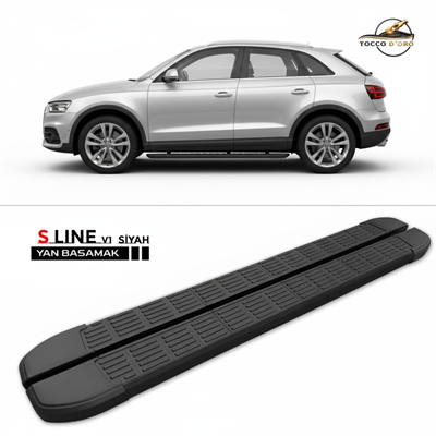 Audi Q3 (2011-2018) S-Line Siyah Yan Basamak – 173 cm