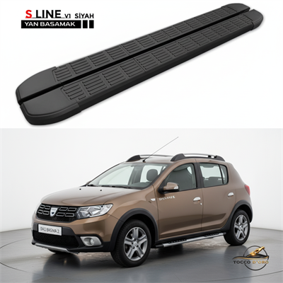 DACIA SANDERO 2 STEPWAY 2013-2020 173 cm S-line siyah yan basamak