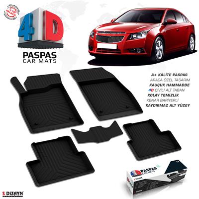 S-Dizayn Chevrolet Cruze 4D Havuzlu Paspas 2009-2019 A+Kalite