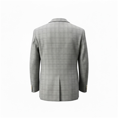 Karakaşlı Açık Gri Kareli Blazer