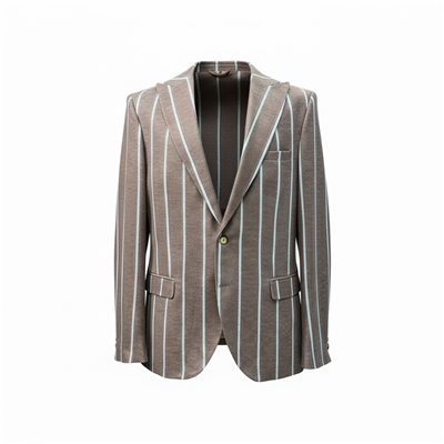Karakaşlı Dark Sand Çizgili Blazer
