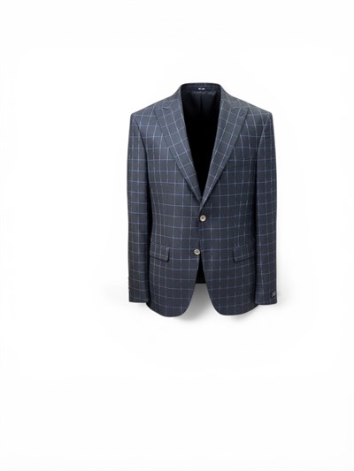 Karakaşlı Gri Kareli Blazer