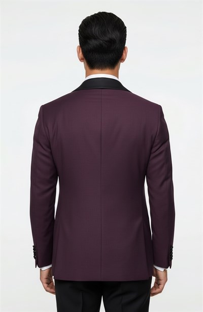 Karakaşlı Mauve Shawl Smokin Ceket
