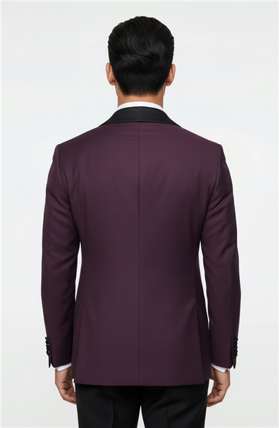 Karakaşlı Mauve Shawl Smokin Ceket
