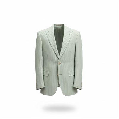 Karakaşlı Sage Çizgili Blazer