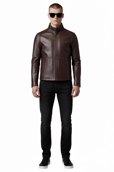 Rouge Noir Bordo Deri Ceket 