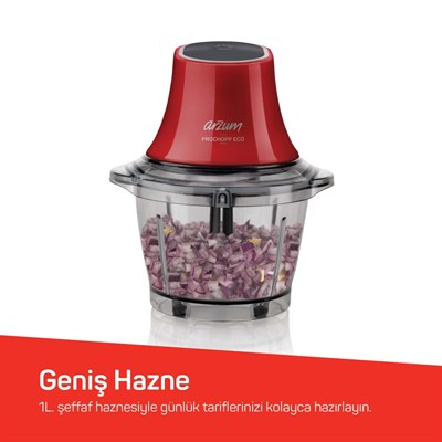 Arzum AR1035-0300 Kırmızı Prochopp Eco Doğrayıcı
