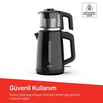 Arzum AR3151 Siyah Jollie Çay Makinesi