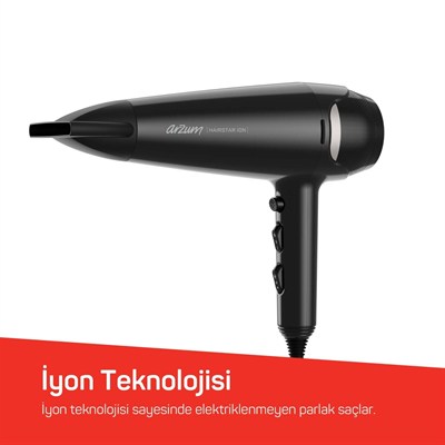 Arzum AR5138-1700 Gri Hairstar ION Saç Kurutma Makinesi
