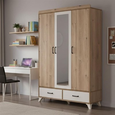 Dardason M111 Defne 3 Kapılı Aynalı Gardolap