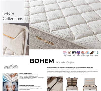 Dizayns Bohemo 150*200 Yatak