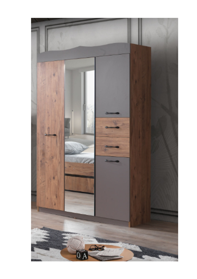 Evart E580 Rio 3 Kapılı 4 Kapaklı Gardolap