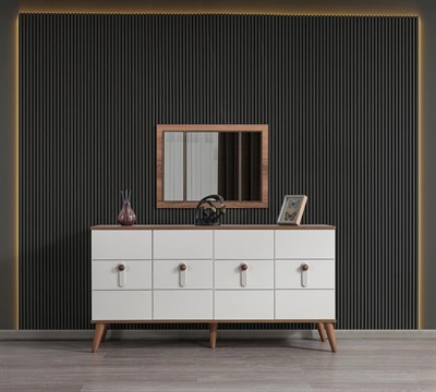 Evart E907 Efsane Konsol Krem / Ceviz