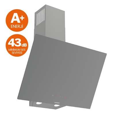Ferre D079SA Art 60 Cm Antrasit Gri Davlumbaz (Yeni Set)