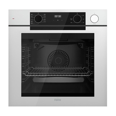Ferre QEP64CB Beyaz Cam Buharlı Ankastre Fırın (0+9 Konum) (Artline) (Ank)