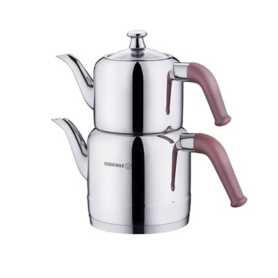 Korkmaz A189-01 Riva Çaydanlık Takımı Rosa Gold