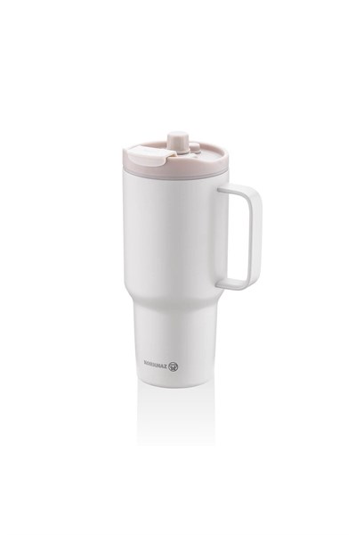 Korkmaz A5577-2 Freedom Pipetli Bardak Termos 1,0 LT Gri-Bej