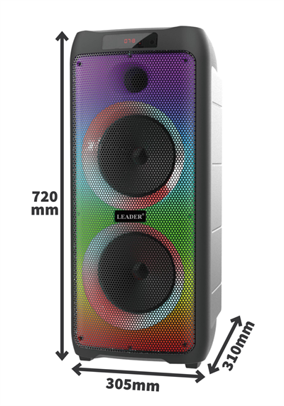 Leader LP-8100 Uhf Mikrofon Taşınabilir Ses Sistemi