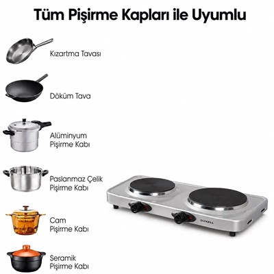 Luxell LX 7021 Çiftli Ocak